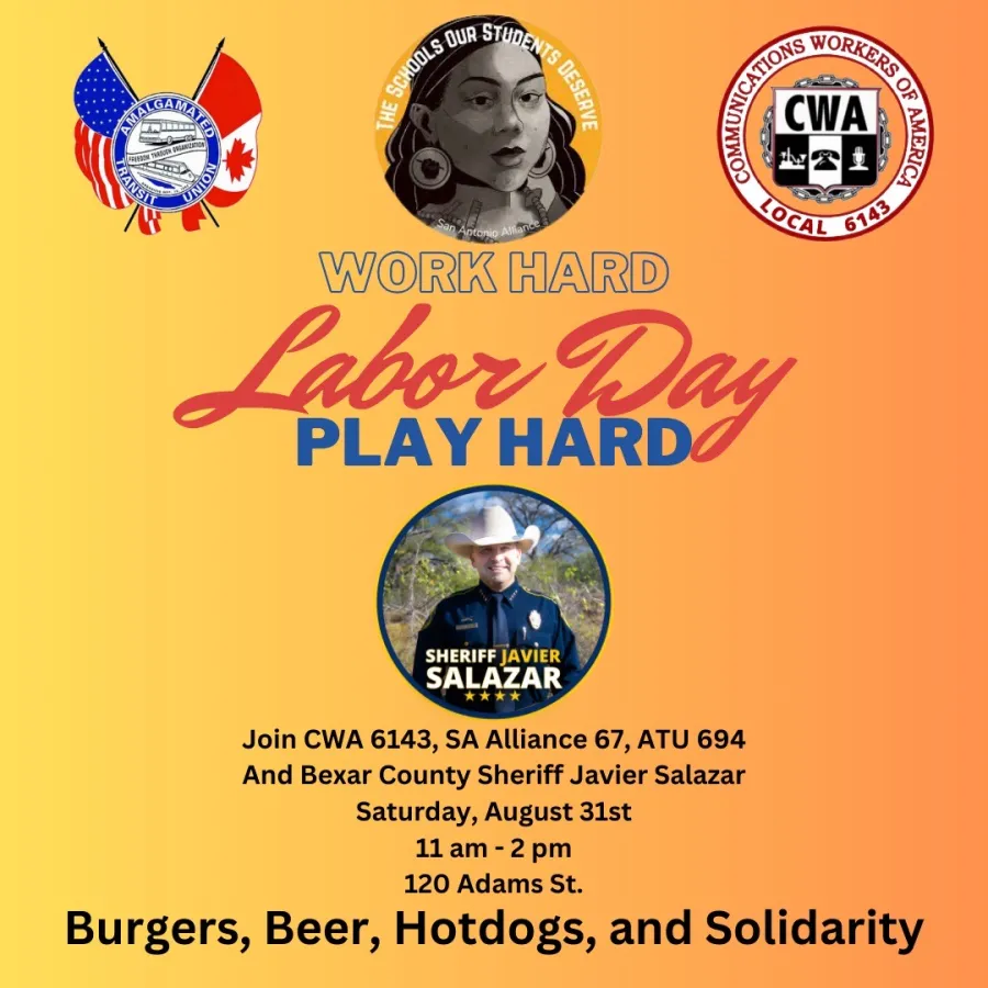 Flyer for the San Antonio Labor Day BBQ.