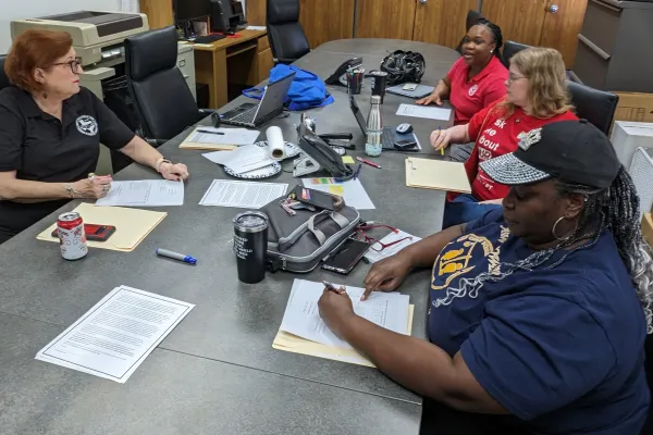 Screeners await their next applicant