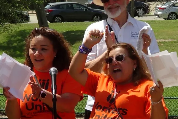 Singing at an earlier May Day celebration