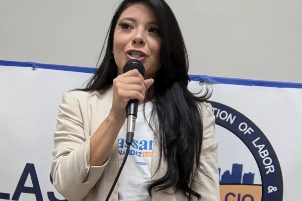 Candidate Cassandra Hernandez addressed the CLC
