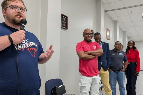 Central Labor Council had a line of speakers