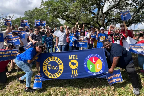 Waco AFGE members rally at the VA