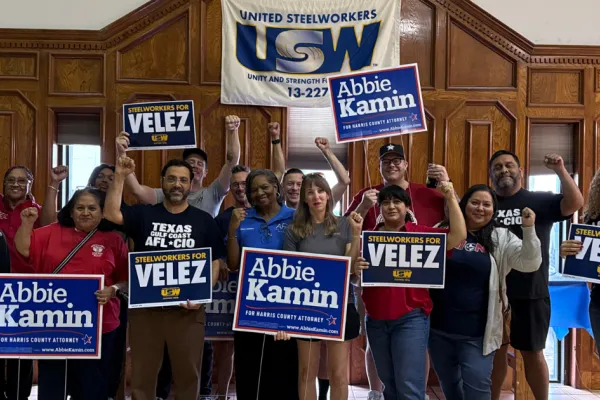 Houston union members get ready to block walk