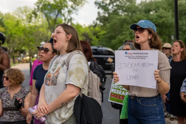AAUP members rally at the Texas Capitol
