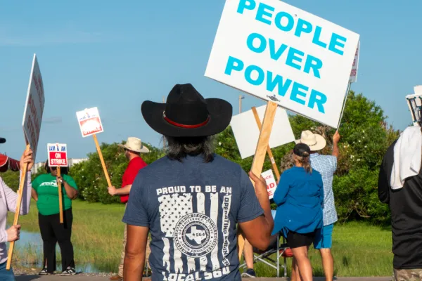 People Over Power sign
