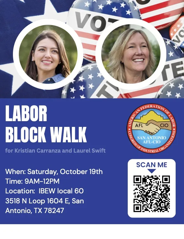 Labor Block Walk for Kristian Carranza and Laurel Jordan Swift.