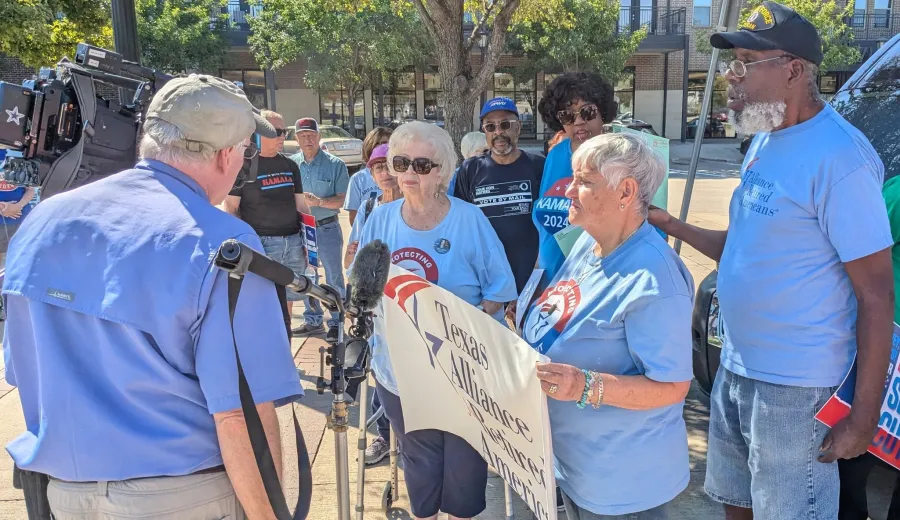 TARA members in action being interviewed