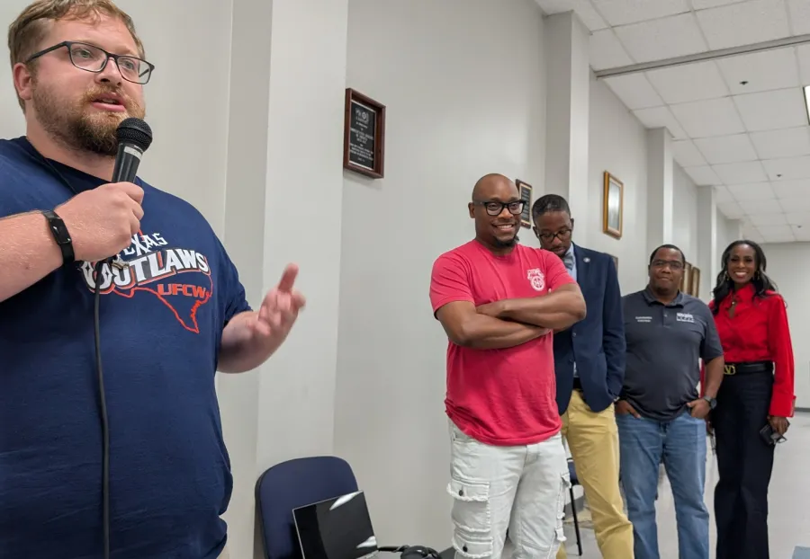 Central Labor Council had a line of speakers