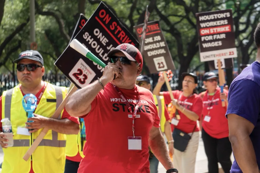 Workers at UNITE HERE Local 23