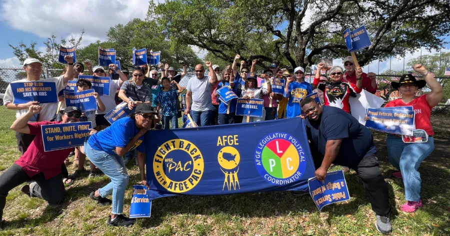 Waco AFGE members rally at the VA