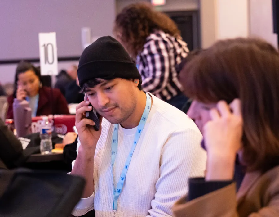 Dallas Union Phone Bank Image for Venton Jones and Chris Turner