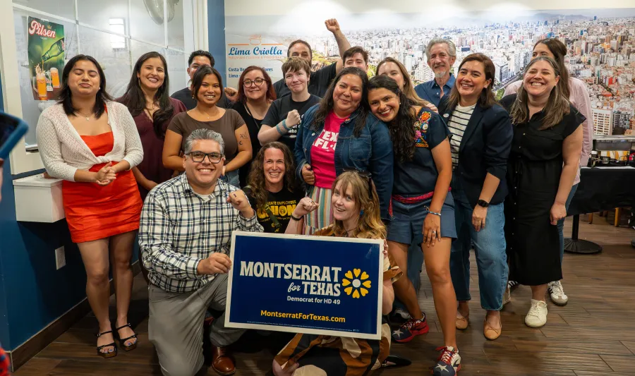 Union members at Montserrat Garibay's election night victory party