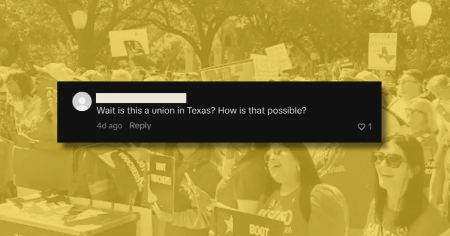 Unions in Texas tweet