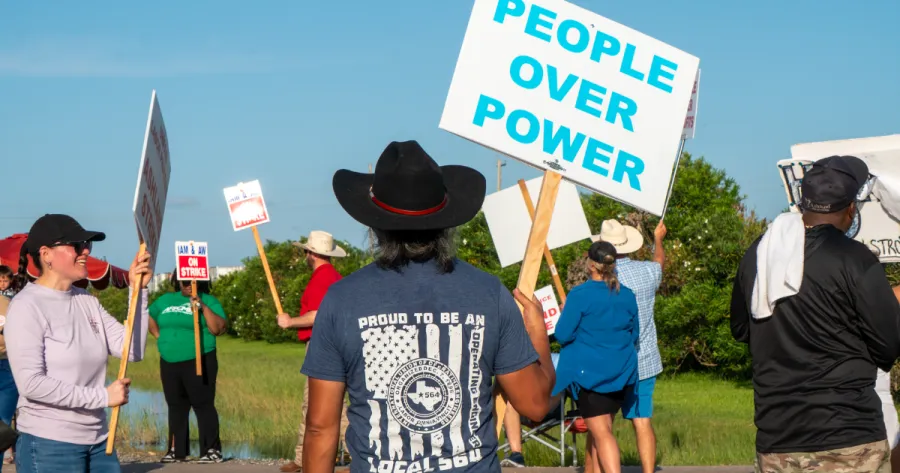 People Over Power sign
