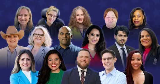 Headshots of the 16 union-first candidates for the November election