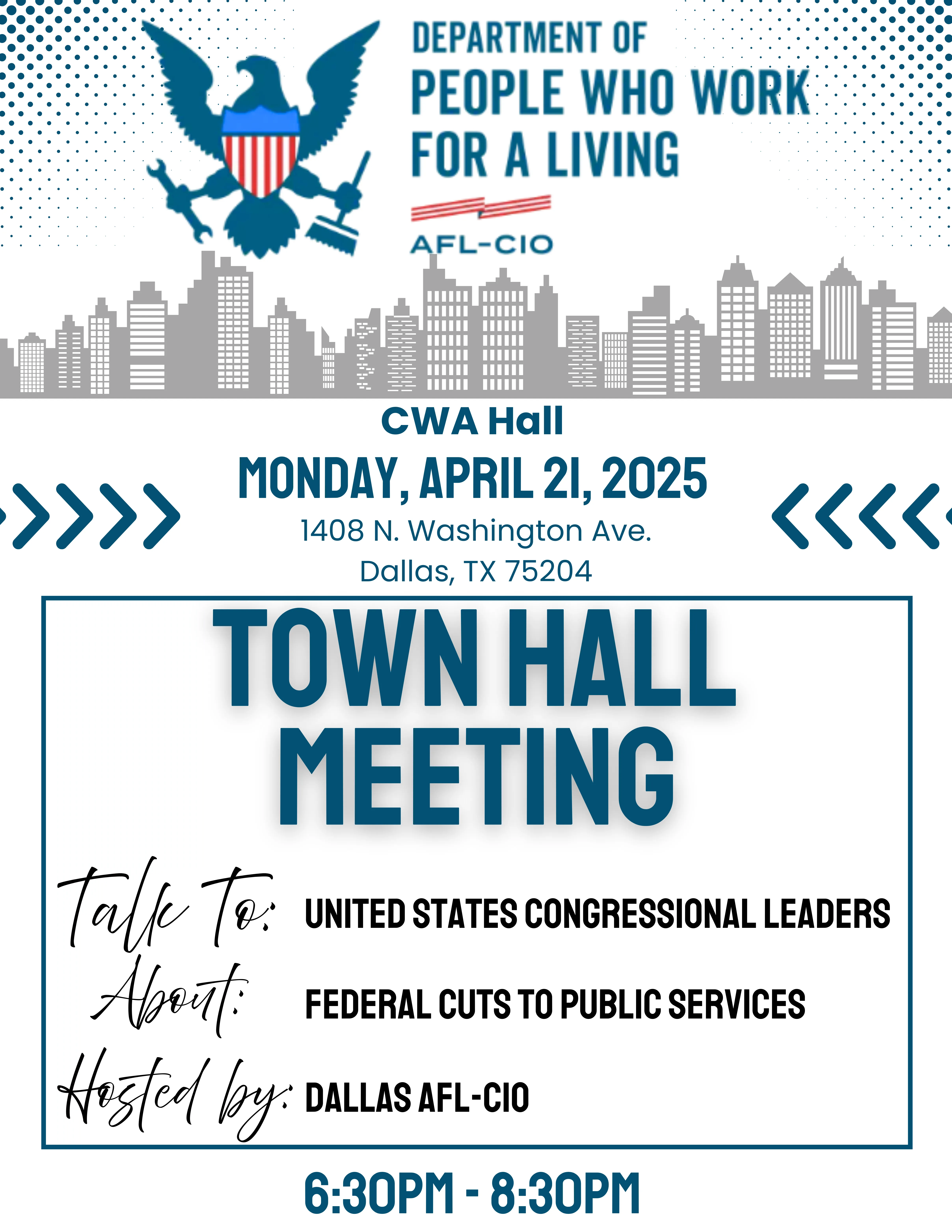 Town Hall meetings will be nationwide, and in Dallas