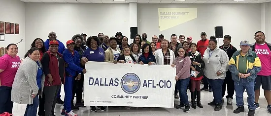Dallas labor supporters just before the 2022 election