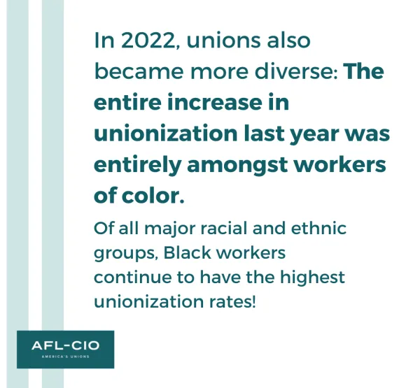 Increase in workers of color unionizing