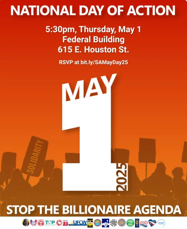 May Day Rally San Antonio poster