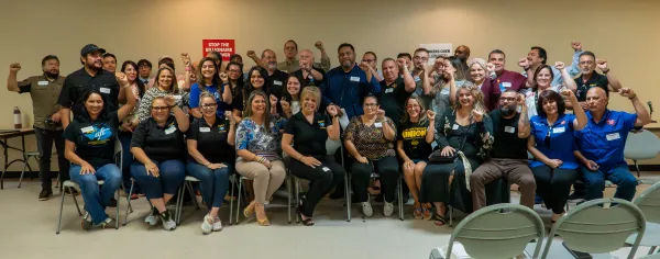 Union members from the RGV pose for a group photo after the recent RGV Labor Town Hall