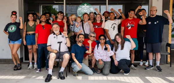 Young People Gathered at Starbucks