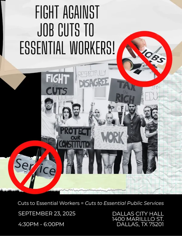 Fight against job cuts to essential workers