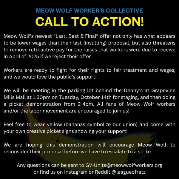 Meow Wolf Call to Action