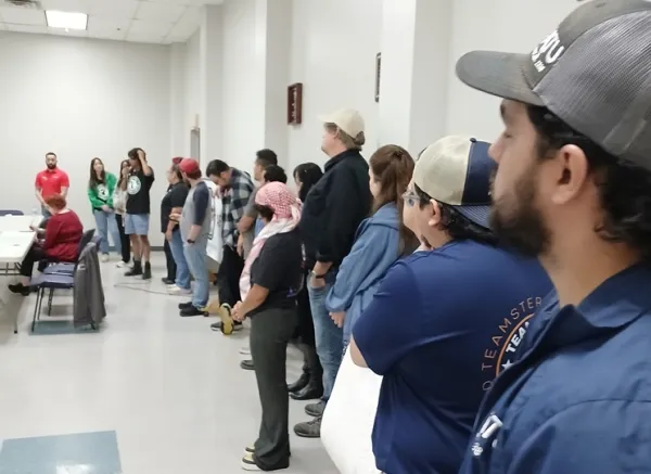 There was a long line of speakers at the final delegates' meeting