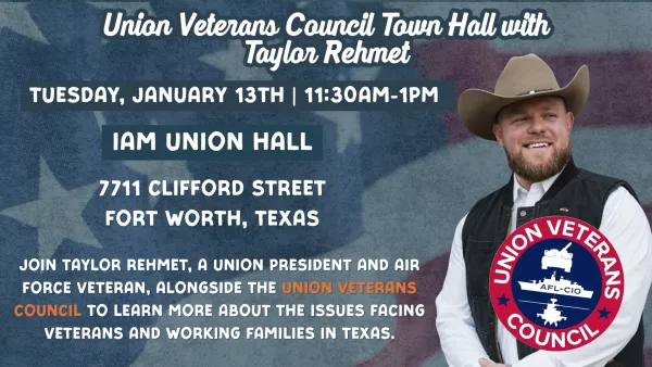 Union Veterans Council Town Hall with Taylor Rehmet