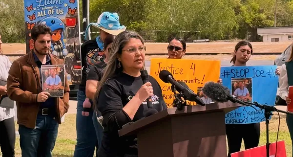 Rio Grande Valley Central Labor Council President Sylvia Tanguma was invited to speak at a press conference with UnidosUS in McAllen calling for the release of 3,500 children being unlawfully and inhumanely detained.