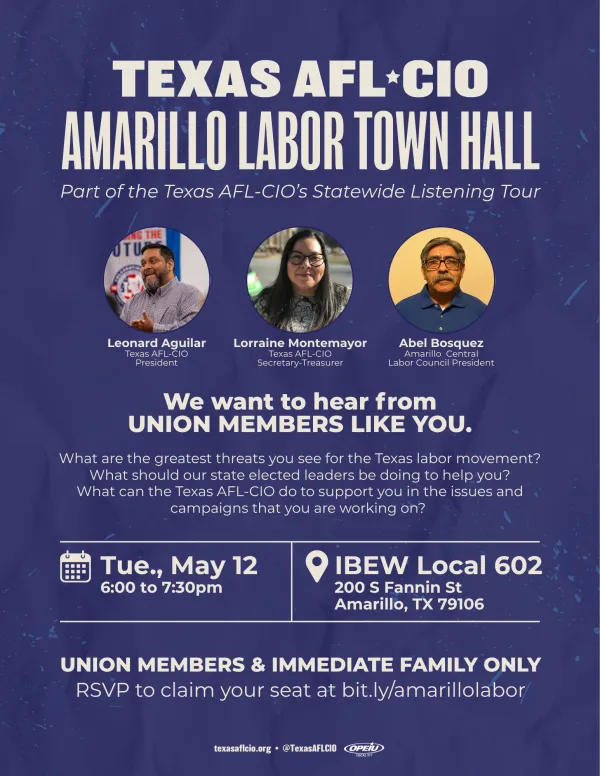 Amarillo Town Hall Flyer
