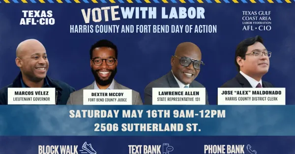 Harris County Fort Bend Union Block Walk for Labor-Endorsed Candidates
