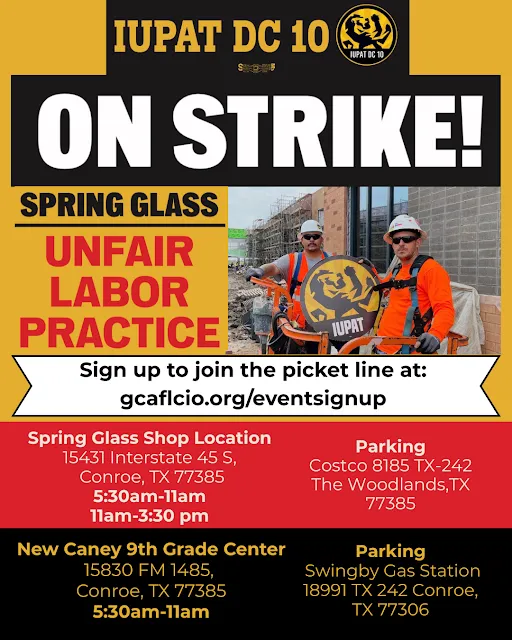IUPAT Glaziers Local 1778 on ULP Strike Flyer