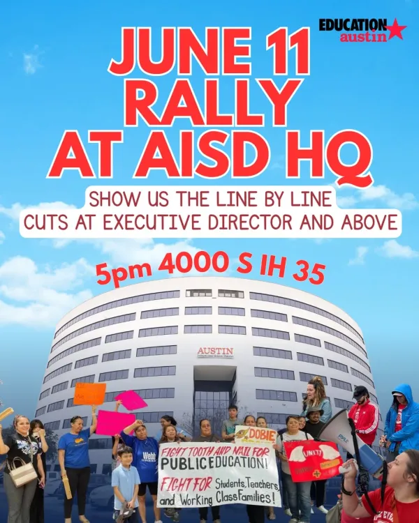 Education Rally at Austin ISD HQ