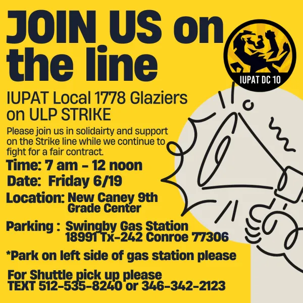 IUPAT Unfair Labor Practice Strike at Spring Glass 