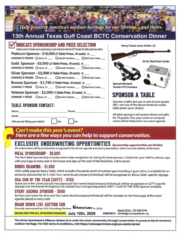 13th annual TGCBCTC Conservation Dinner