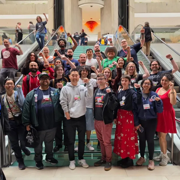 Texas union members at LaborNotes 2026