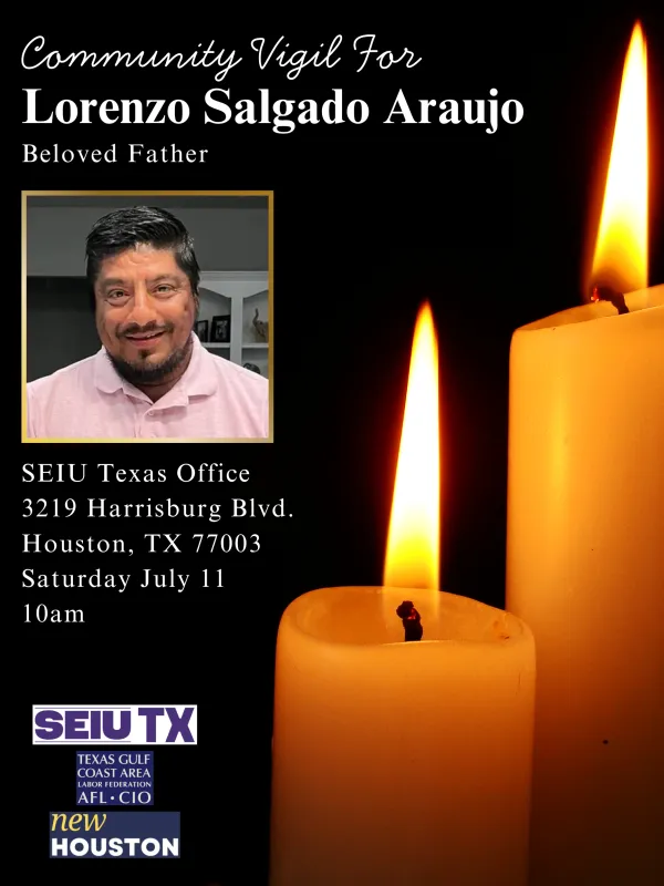 Community Vigil for Lorenzo Salgado Araujo, Houston