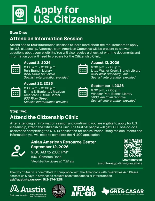 Austin Citizenship Clinic details